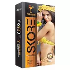 Skore Pinacolada Dotted Extra Time Pleasure Condoms _10pcs