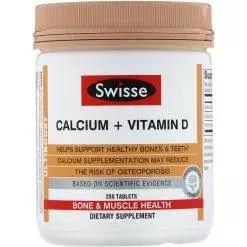 Swisse Ultiboost, Calcium + Vitamin D, 250 Tablets