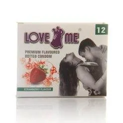 Love Me CONDOMS 12 PCS Strawberry Flavours